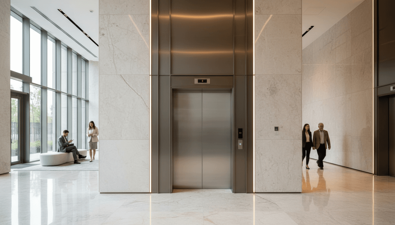 Modern elevator interior with professional finish